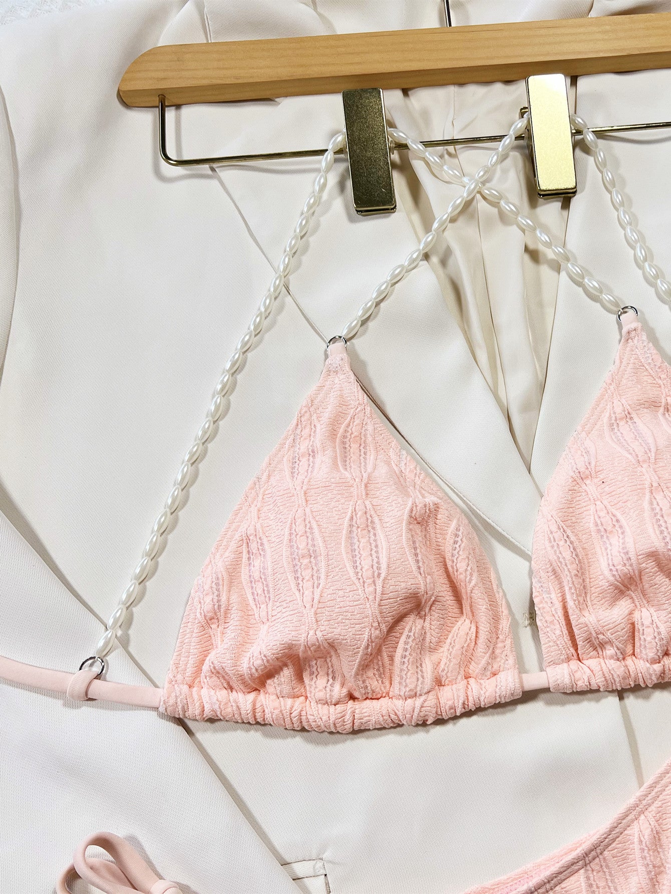 Pearly Peach Bikini Set