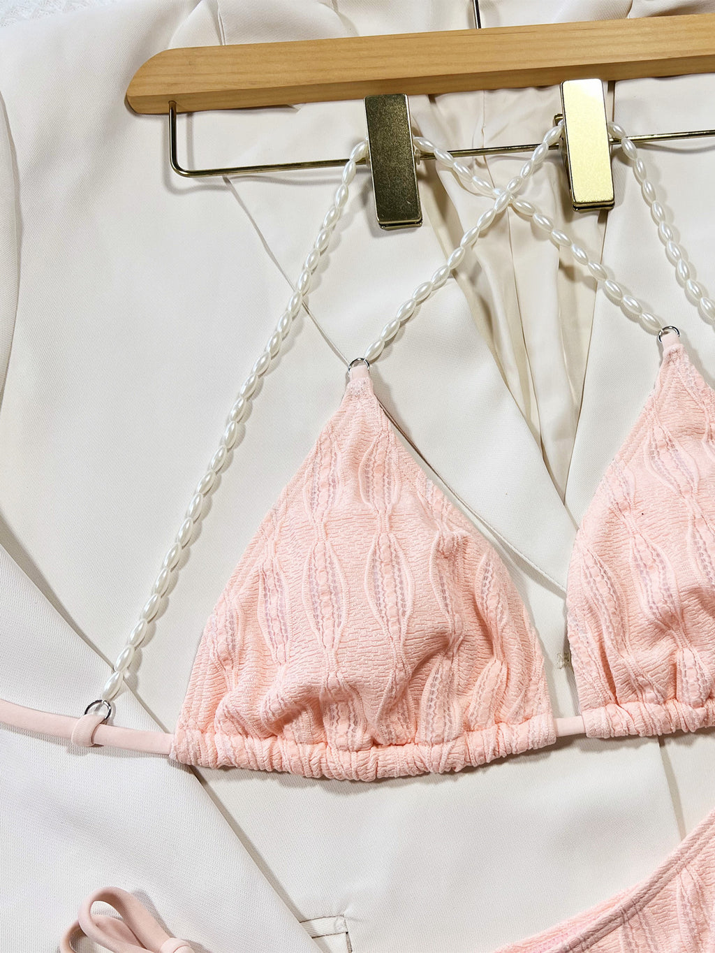 Pearly Peach Bikini Set