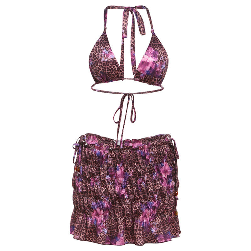 Purple Leo Bikini Set
